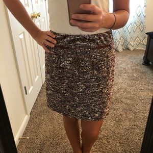 Multi Colored Tweed Loft Skirt